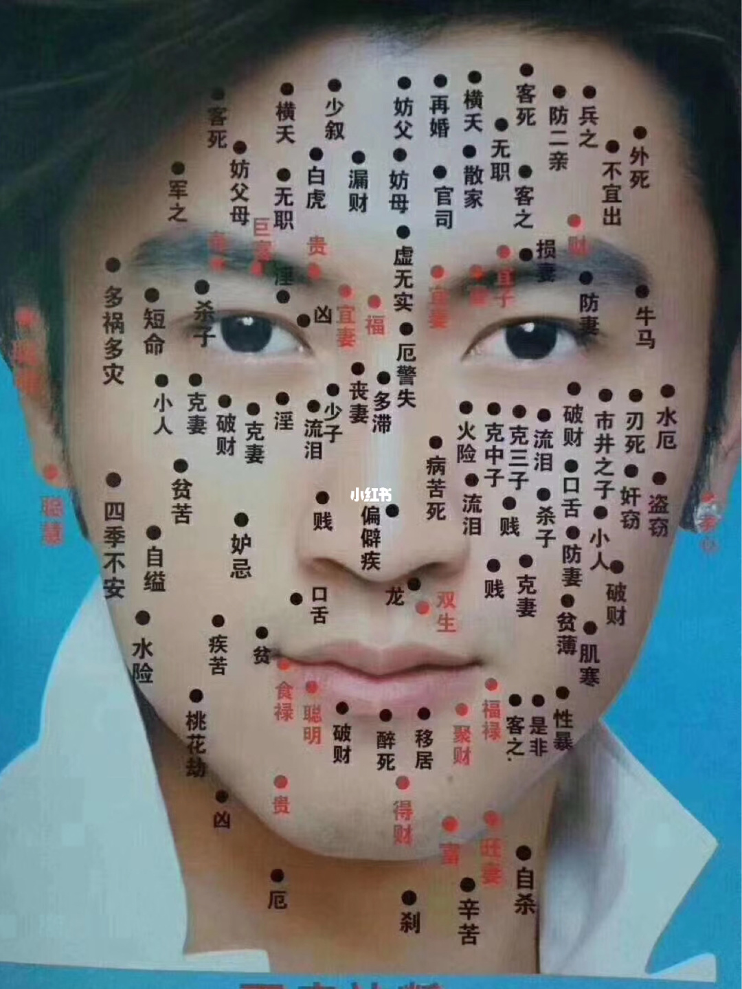 男性脸上的痣图解面相图 男人脸上巨富痣的位置