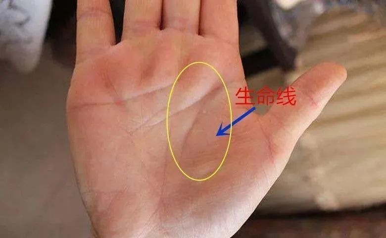 生命线:生命线起点部分呈锁链状